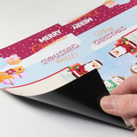 Christmas bookmarks printed on to inkjet printer magnetic sheet