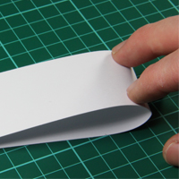 Folding bookmark in half