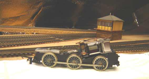 Refurbished Tri-ang/Hornby X04 motor inserted into locomotive.