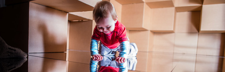 Toddler experiencing the cavernous feeling created by Hollow