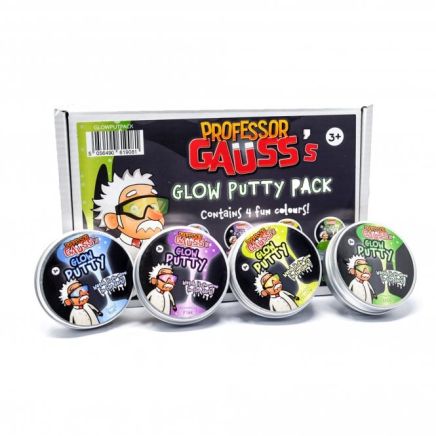 Professor Gauss™ Glow In The Dark Putty Pack (4er-Pack)