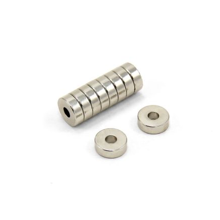 12mm o.d. x 4mm i.d. 4mm dicke N42 Neodym-Magnete - 2,5kg Zugkraft