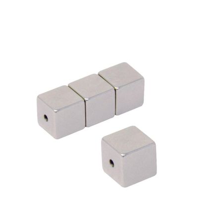 Neodymium Halbach Array Magnet 10 x 10 x 10mm mit 2mm Loch durch die Mitte