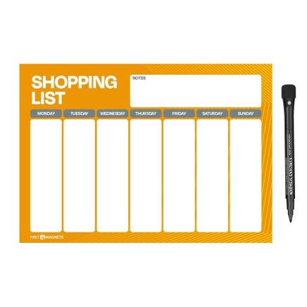 MagFlex® A4 Bright Shopping List Kühlschrankmagnet – Flexible Magnetfolie