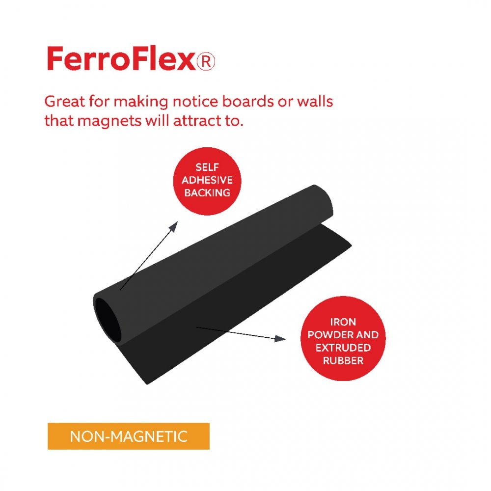 MagFlex® Flexible Standard Self-Adhesive Magnetic Sheet - 5-7/8 in. Wide