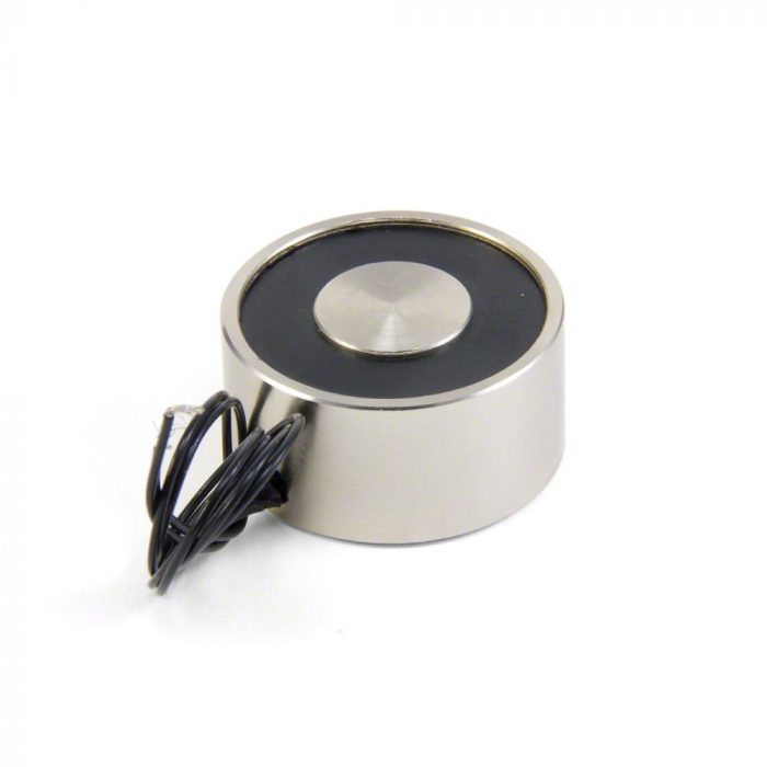 Electromagnet with M5 Mounting Hole - 24V/8W - 40mm dia x 20mm thick - 55.13lbs Pull