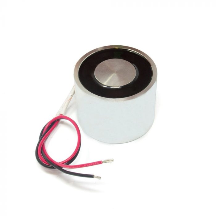 Energise to Release Electromagnet with M6 Mounting Hole - 24V DC/100W - 50mm dia x 30mm thick - 88.2lbs Pull