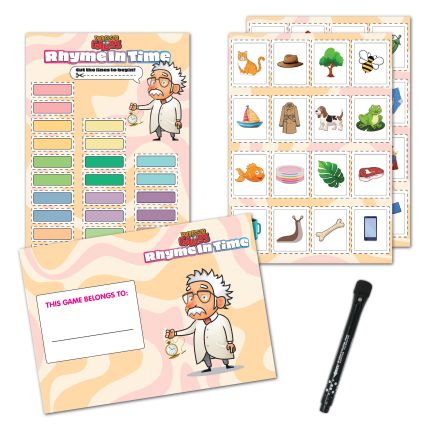 Professor Gauss™ Printed Magnet Game for Kids - Rhyming & Matching