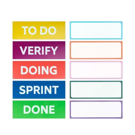 MagFlex® Lite Kanban Board Header & Task Cards (Pack of 10)