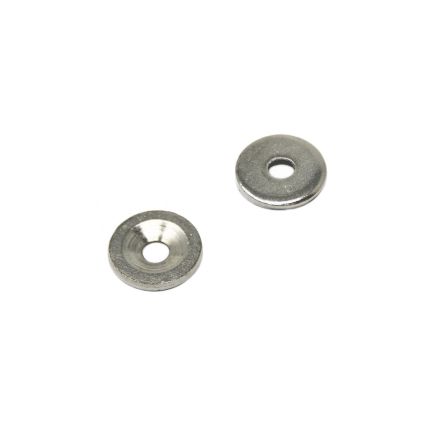 Nickel Plated Countersunk Mild Steel Disc - 19/32 in. dia x 1/16 in. thick x 1/8 in.