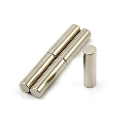 N42 Neodymium Rod Magnet - 5/16 in. dia x 1-3/16 in. thick - 5.95lbs Pull