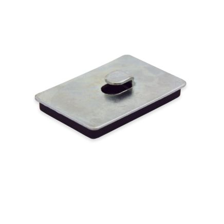 Neodymium Magnetic Pad with Hook - 2-9/32 in. x 1-9/16 in. x 9/32 in. thick - 22.05lbs Pull