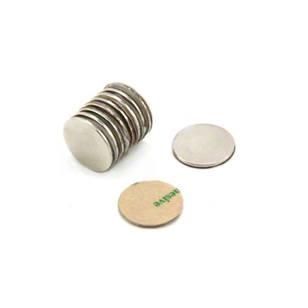 N42 Neodymium Adhesive Disc Magnet - 19/32 in. dia x 1/32 in. thick - 2.42lbs Pull