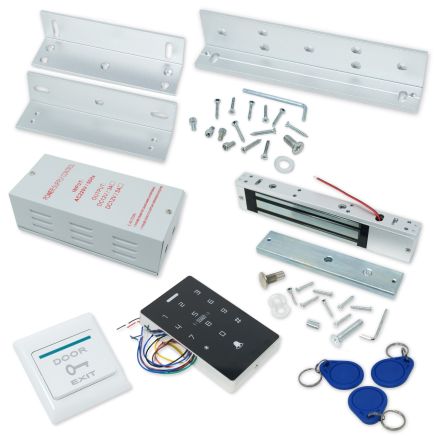 Full Access Control Door Entry Kit With 617.3lbs Magnetic Door Lock & ZL Bracket