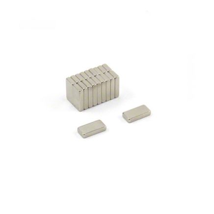 N42 Neodymium Rectangular Magnet - 3/8 in. x 3/16 in. x 1/16 in. thick - 2.42lbs Pull