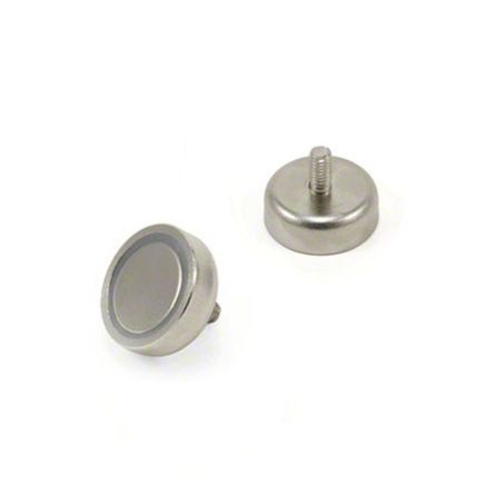 N42 Neodymium Pot Magnet with M4 Stud - 13/16 in. dia x 9/32 in. thick - 34.83lbs