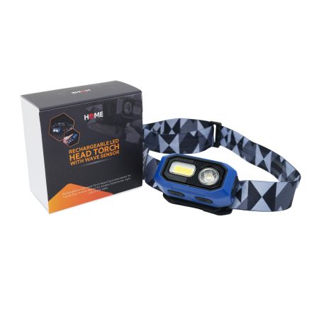 Magnetic Rechargeable LED Head Torch with Wave Sensor