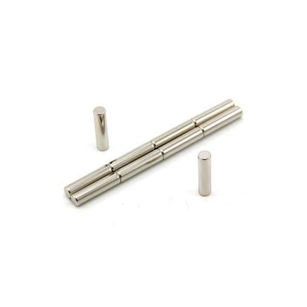 N42 Neodymium Rod Magnet - 3/16 in. dia x 13/16 in. thick - 2.42lbs Pull