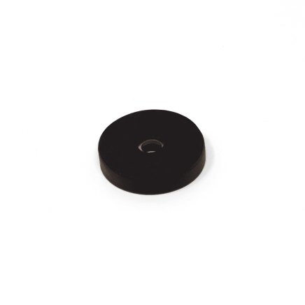 N42 Neodymium Rubber Coated in.2 Pole in. Pot Magnet - 1-3/16 in. dia x 1/4 in. thick - 21.38lbs Pull