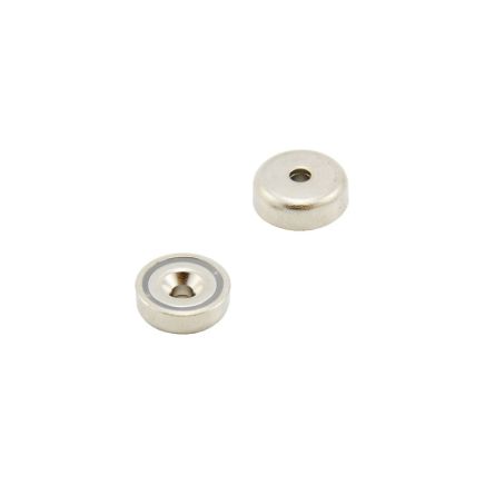 N42 Neodymium Countersunk Pot Magnet - 13/16 in. dia x 9/32 in. thick x 5/32 in. hole - 29.1lbs Pull