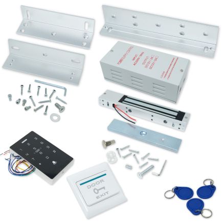 Full Access Control Door Entry Kit With 617.3lbs Waterproof Magnetic Door Lock & ZL Bracket