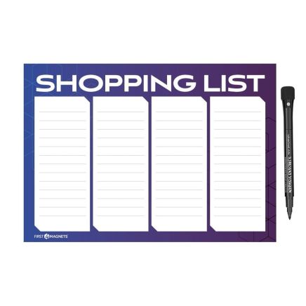 MagFlex® A4 Bold Shopping List Fridge Magnet - Flexible Magnetic Sheet