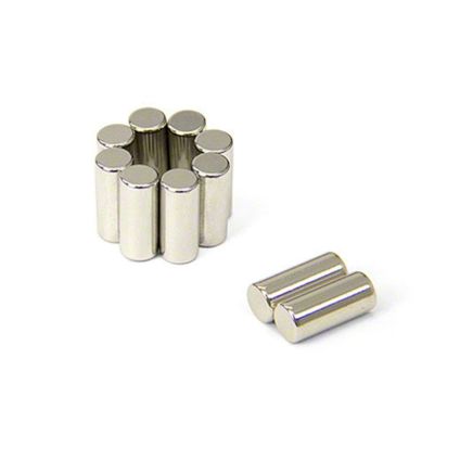 N42 Neodymium Diametrically Magnetised Rod Magnet - 1/4 in. dia x 9/16 in. thick