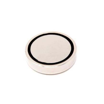 N42 Neodymium Glue In Pot Magnet - 3 in. dia x 19/32 in. thick - 392.5lbs Pull