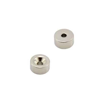 N42 Neodymium Countersunk Disc Magnet - 13/16 in. dia x 3/8 in. thick x 3/16 in. Hole - 24.25lbs Pull