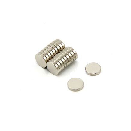 N52 Neodymium Disc Magnet - 3/8 in. dia x 1/16 in. thick - 3.02lbs Pull