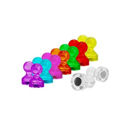 Small Acrylic Push Pin Magnet (3/8 in. dia x 11/16 in. tall)