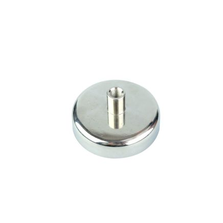 N42 Neodymium Pot Magnet with M8 Thread - 2-1/4 in. dia x 1-1/16 in. tall - 306.5lbs Pull