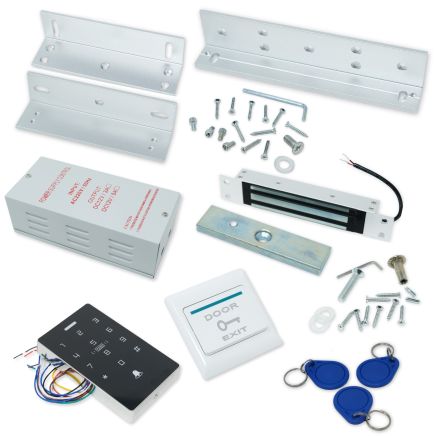 Full Access Control Door Entry Kit With 396.8lbs Concealed Magnetic Door Lock & ZL Bracket