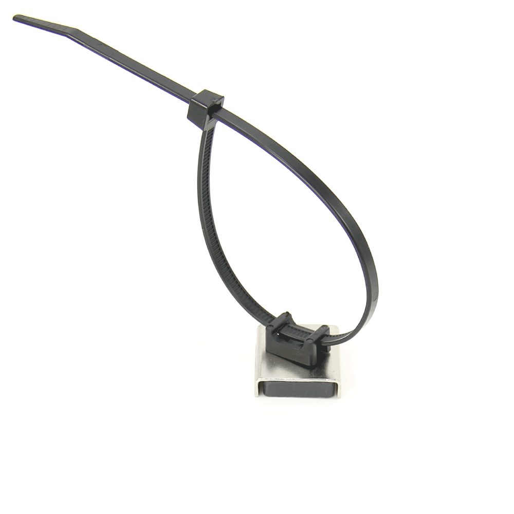 Magnetic Cable Tie Mount - 1 in. x 29/32 in. x 1/4 in. thick - 13.45lbs Pull