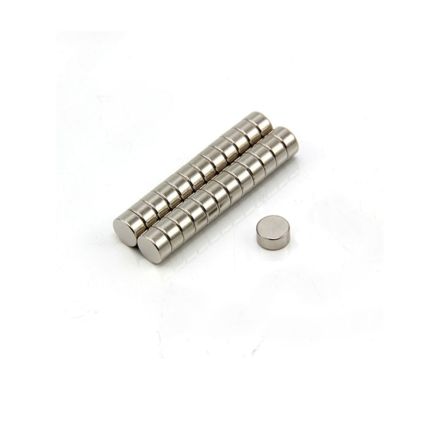 N42 Neodymium Disc Magnet - 1/4 in. dia x 1/8 in. thick - 1.98lbs Pull