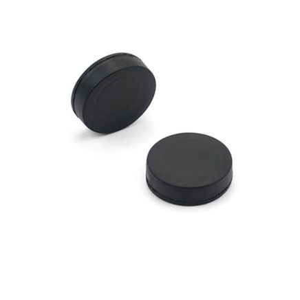 N42 Neodymium Rubber Coated Disc Magnet - 27/32 in. dia x 1/4 in. - 13.67lbs Pull