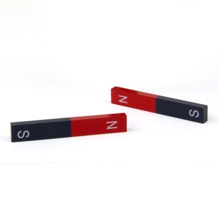 2x Educational Alnico Bar Magnets (North) & South Identified - 3/8 in. x 1/4 in. x 3 in.