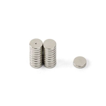 N42 Neodymium Magnet c/w Dimple on North - 1/4 in. dia x 1/16 in. thick - 0.97lbs Pull