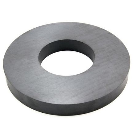 Y30BH Ceramic Ring Magnet - 7-15/32 in. O.D. x 3-11/32 in. I.D. x 29/32 in. thick - 35.28lbs Pull