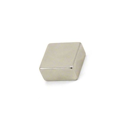 N42 Neodymium Rectangular Magnet - 13/16 in. x 13/16 in. x 3/8 in. thick - 31.31lbs Pull