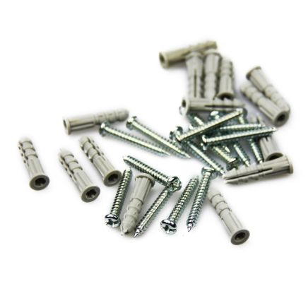 SCREWD 1/8 in. x 1 in. Screw & Wall Plug Kit - 15 Tapping Screws & 15 Wall Plugs (Pack of 75)