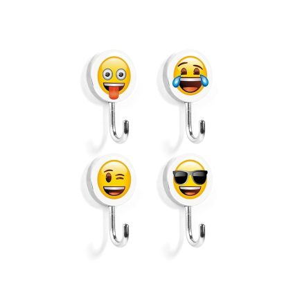 Assorted Magnetic Hooks - Emoji Mix (1 set of 4)