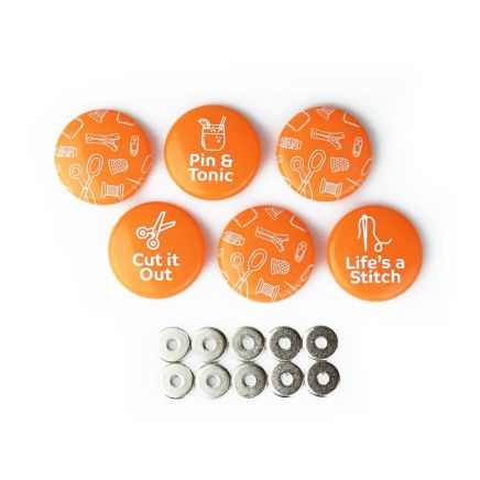 Sewing Pack with Printed Magnets & Steel Discs