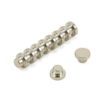 N42 Neodymium Top Hat Magnet - 5/16 in. dia x 3/16 in. thick - 2.2lbs Pull