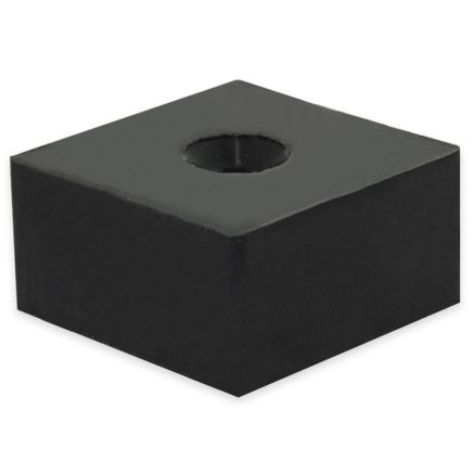 N42 Neodymium Rubber Coated Square Magnet - 1-7/8 in. x 1-7/8 in. x 1 in. thick with 5/16 in. dia Countersunk Hole - 185.22lbs Pull (North/South)