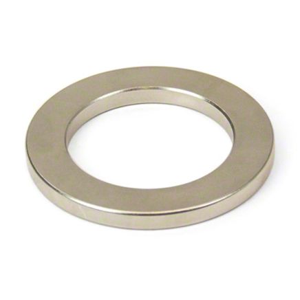 N42 Neodymium Ring Magnet - 2-1/4 in. O.D. x 1-9/16 in. I.D. x 3/16 in. thick - 77.17lbs Pull