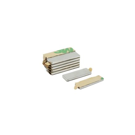 N42 Neodymium Adhesive Rectangular Magnet - 13/16 in. x 1/4 in. x 1/16 in. thick - 3.52lbs Pull