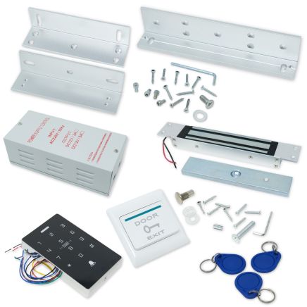 Full Access Control Door Entry Kit With 617.3lbs Concealed Magnetic Door Lock & ZL Double Bracket