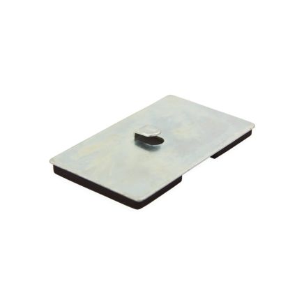 Neodymium Magnetic Pad with Hook - 2-9/32 in. x 9/32 in. thick - 38.58lbs Pull