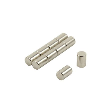 N42 Neodymium Rod Magnet - 1/4 in. dia x 3/8 in. thick - 3.7lbs Pull